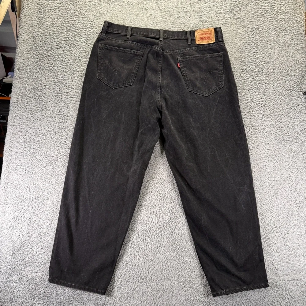 Vintage Levi's 560 Jeans Men's 42x30 Black Cotton Denim Straight Workwear Retro